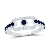 1/5CTW-DIA ANA M 3/4CTW RD-BS NAT GEM PAPER CLIP RING